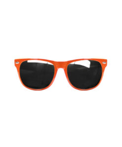 Orange glasses with dark tinted lens