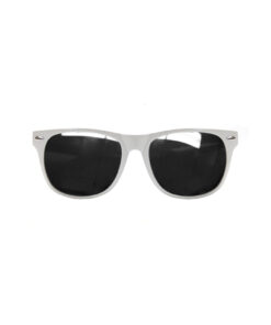 White glasses with dark tinted lens