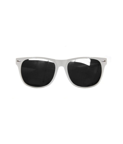 White glasses with dark tinted lens