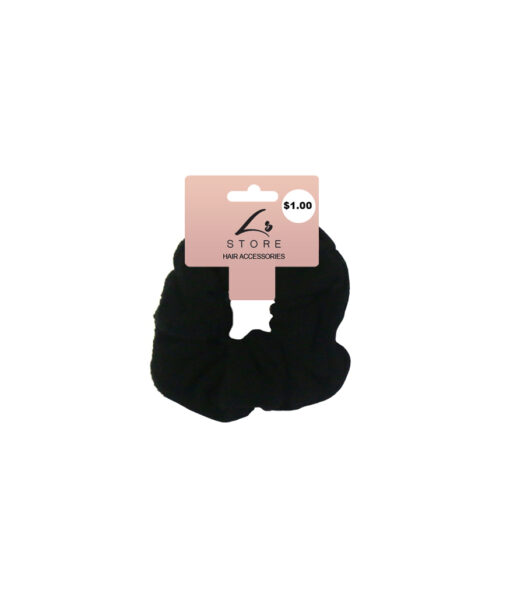 Single hair scrunchie in black colour
