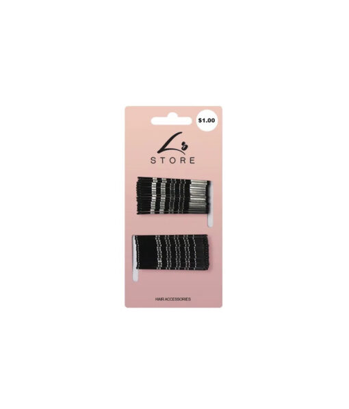 Black bobby hair pins coming in pack of 30 pieces