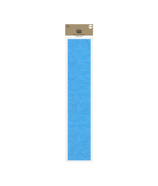 Crepe paper in light blue colour coming in size of 200cm * 50cm