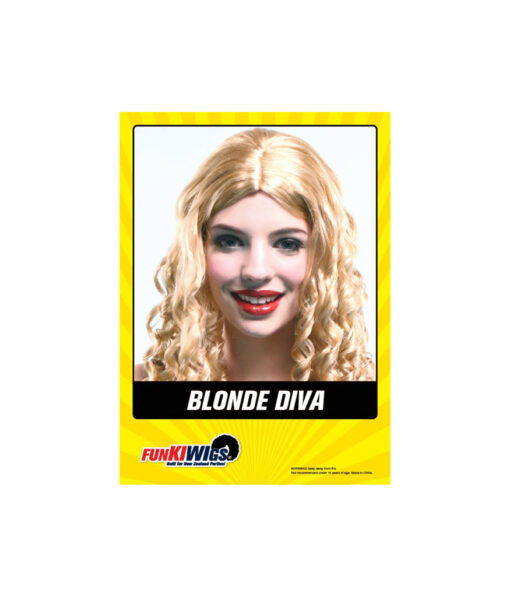 Blonde diva curly wig