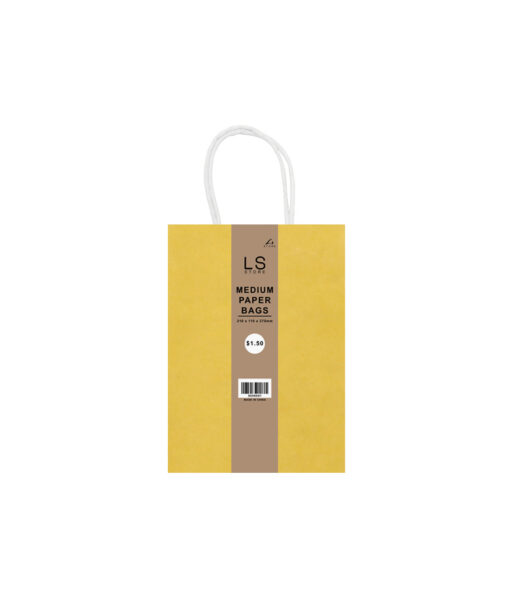 Medium paper bag with mustard colour coming in pack of 3