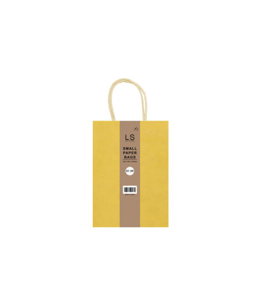 Small paper bag with mustard colour coming in pack of 4