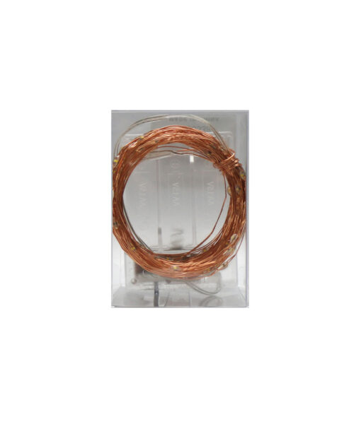 Warm white seed lights with copper wire design coming in pack of 100 LEDs and 10m length