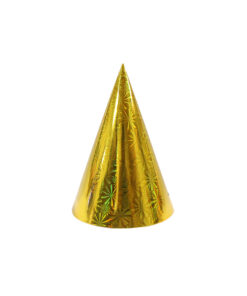 Gold party hats in pack of 10