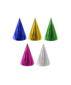 mixed party foil cone hats