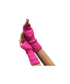 Pink hand and arm warmers