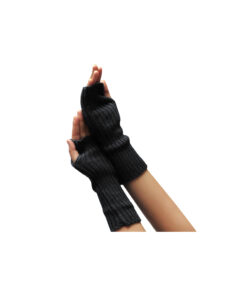 Black hand and arm warmers