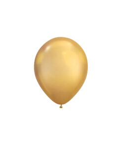 Plain metallic gold chrome latex balloon in 12inch size and coming in pack of 8