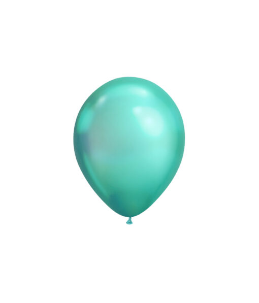 Plain metallic green chrome latex balloon in 12inch size and coming in pack of 8