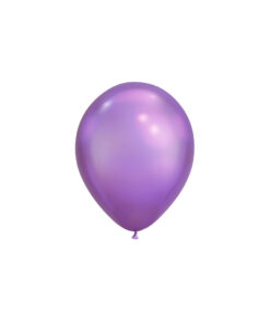 Plain metallic purple chrome latex balloon in 12inch size and coming in pack of 8