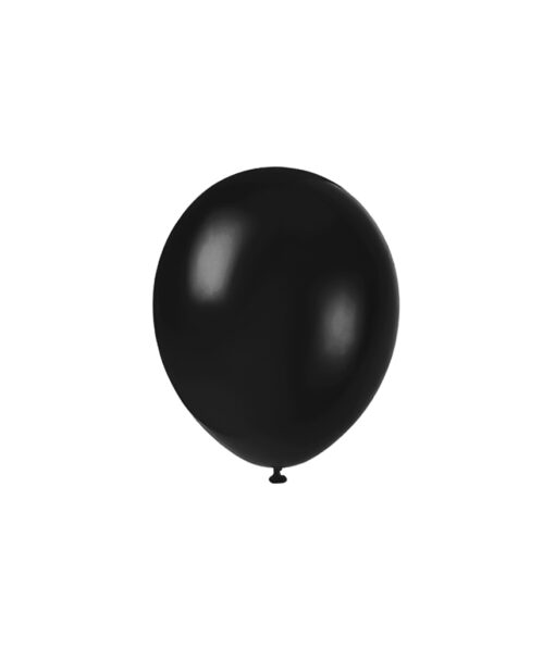 Plain black latex balloon in 12inch size and coming in pack of 50