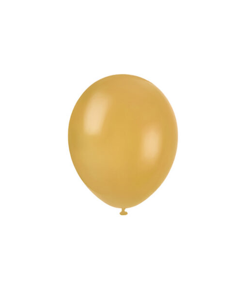 Plain metallic gold latex balloon in 12inch size and coming in pack of 50