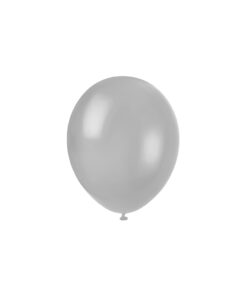 Plain metallic silver latex balloon in 12inch size and coming in pack of 50