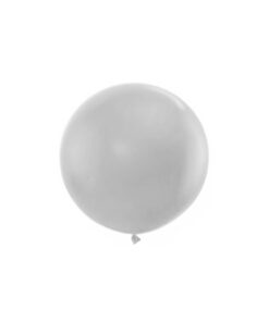 Plain silver latex balloon in 36inch size and coming in pack of 1