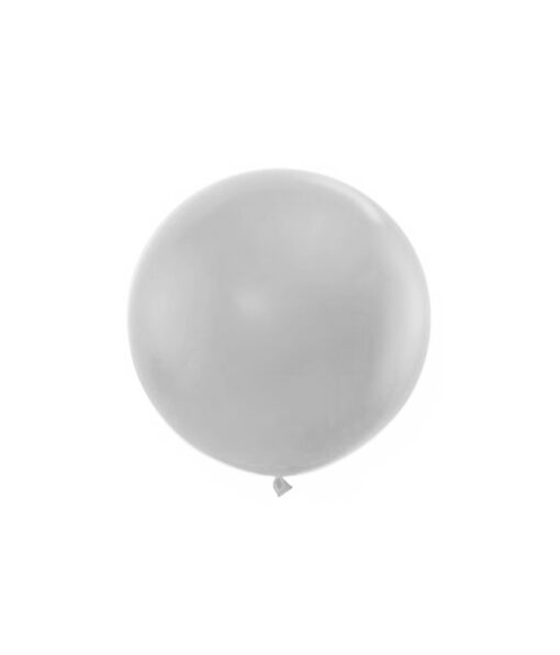 Plain silver latex balloon in 36inch size and coming in pack of 1