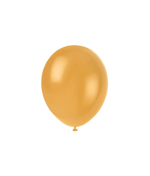 Plain gold latex balloon in 5inch size and coming in pack of 50