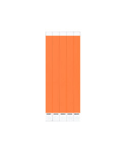 Orange Tyvek wristbands coming in pack of 100