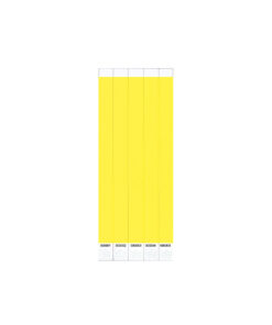 Yellow Tyvek wristbands coming in pack of 100