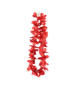 Red Metallic Flower Lei