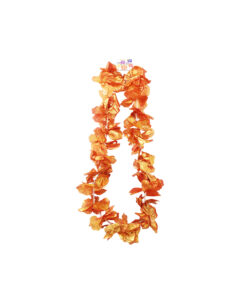 Orange Metallic Flower Lei