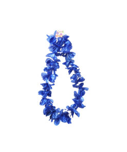 Blue Metallic Flower Lei