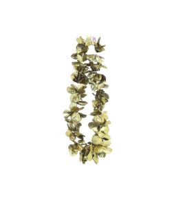 Black & Gold Metallic Flower Lei