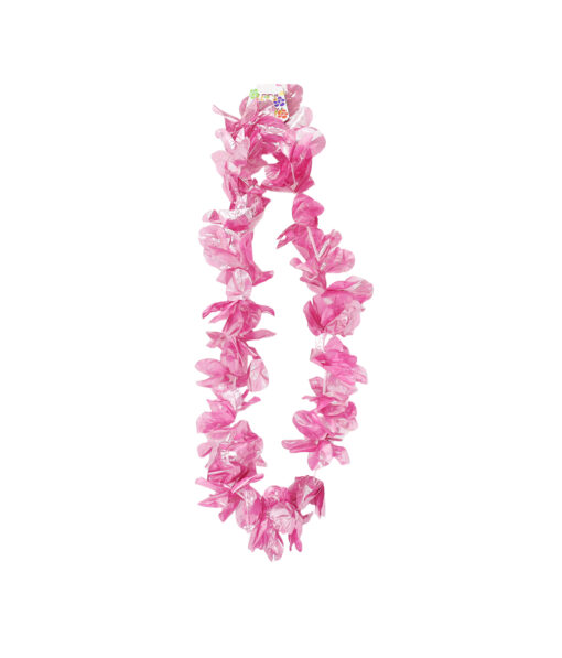Pink Metallic Flower Lei
