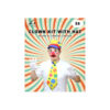 Clown dress up kit with hat, tie and clown nose