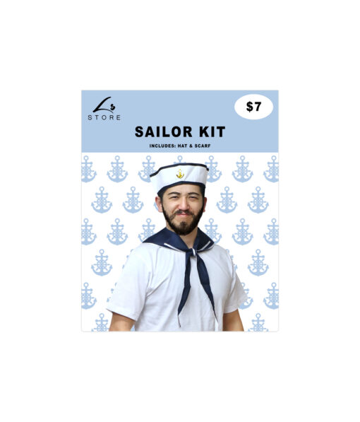 Sailor dress up kit including hat and scarf