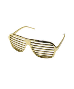 Gold metallic shutter party glasses