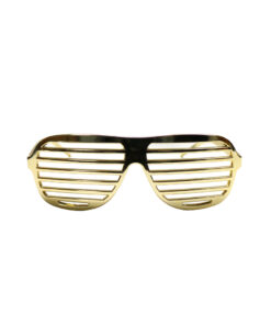 Metallic gold shutter party glasses