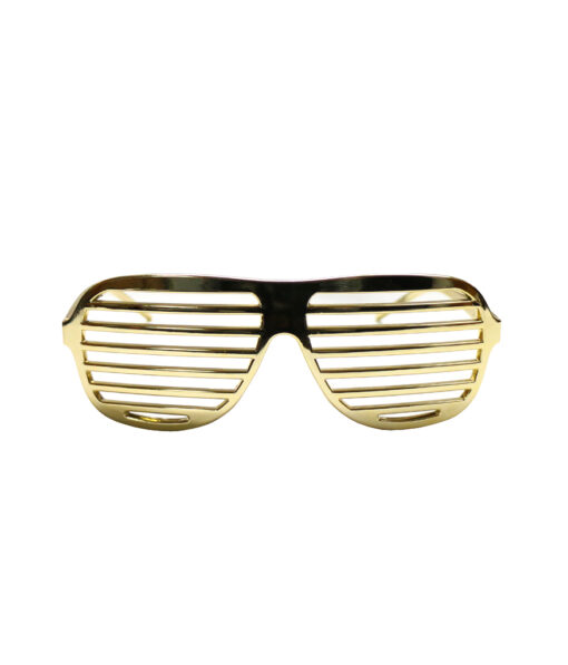 Metallic gold shutter party glasses