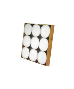 Jumbo white tealight candles in pack of 9