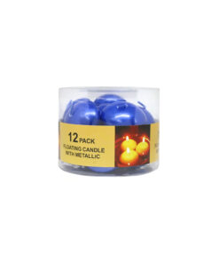 Blue metallic floating candles coming in pack of 12