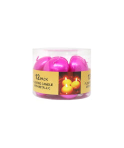 Hot pink metallic floating candles coming in pack of 12