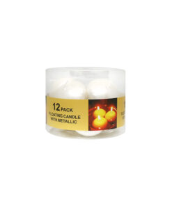 White metallic floating candles coming in pack of 12