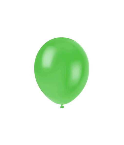 Plain lime green latex balloons in size of 12cm