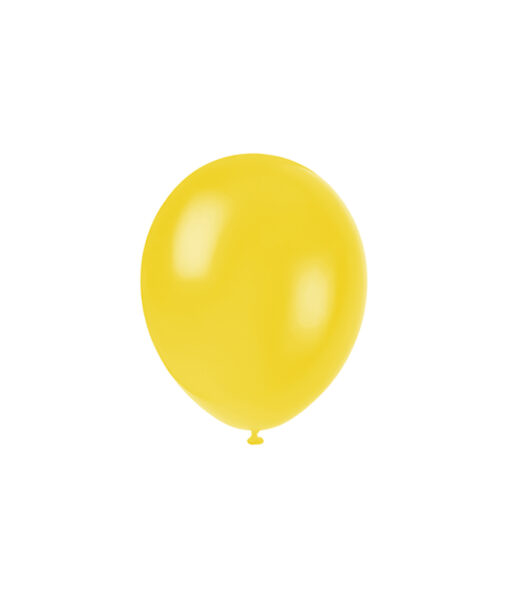 Plain yellow latex balloons in size of 12cm