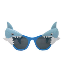 Shark party glasses in blue colour with black tinted lens