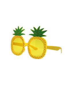 Pineapple design party glasses in yellow colour with yellow tinted lens