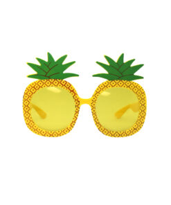 Pineapple design party glasses in yellow colour with yellow tinted lens