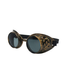 Bronze steampunk party glasses with black tinted lens