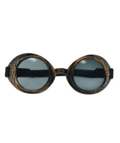 Bronze steampunk party glasses with black tinted lens