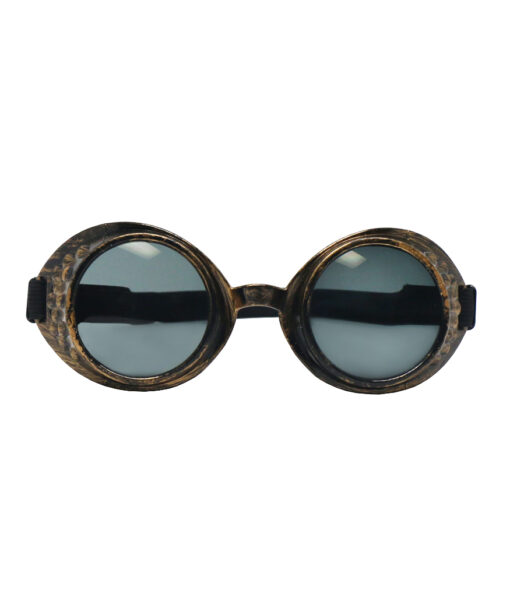 Bronze steampunk party glasses with black tinted lens