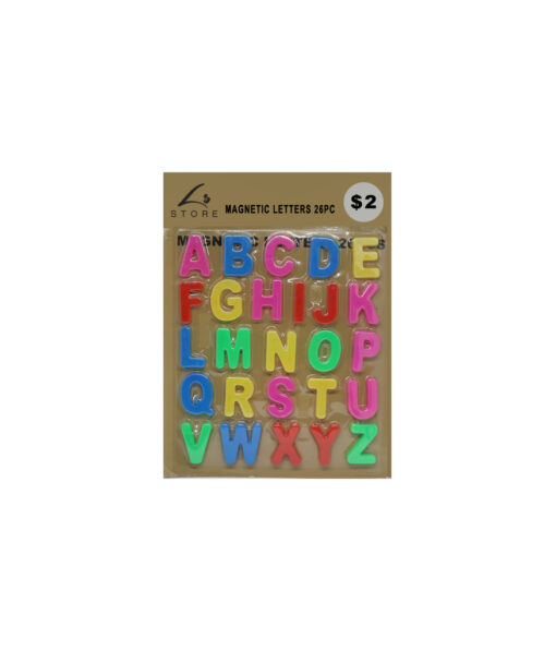 Magnetic letter alphabet in pack of 26