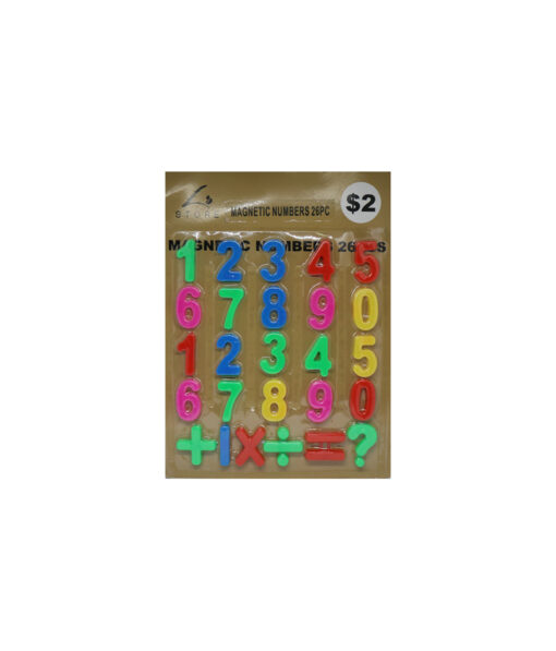 Magnetic number set in pack of 26