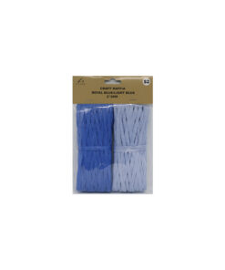 Royal and light blue craft raffia in length of 30m and pack of 2